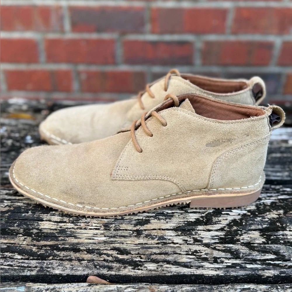 Red Tape Sandover Mens Tan Suede Leather Round Toe Sz 10 Lace Up Chukka Boots T7